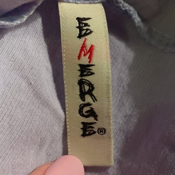 Emerge Blue Ruffle Button Blouse - Picture 5 of 6